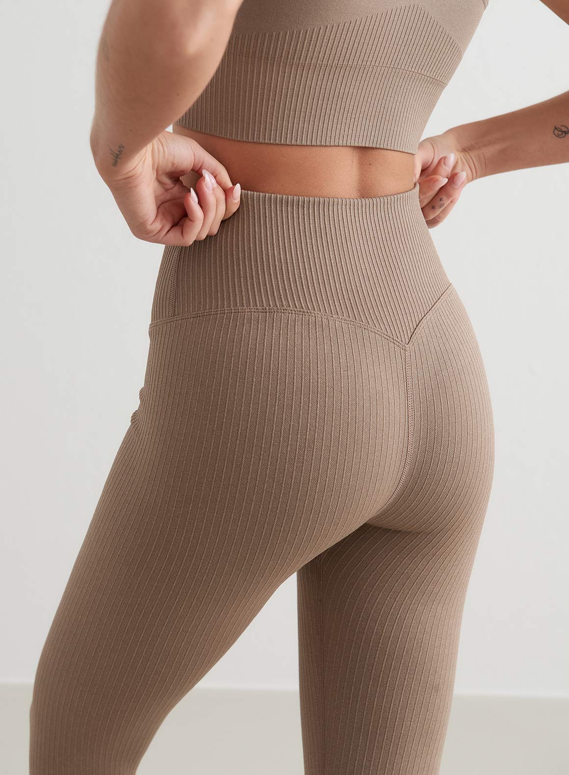 Zachte Yoga Legging Geribbeld Comfortabel voor Vrouwen