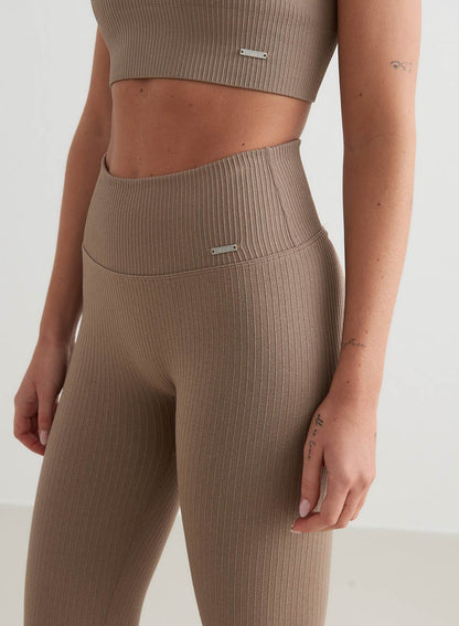 Zachte Yoga Legging Geribbeld Comfortabel voor Vrouwen