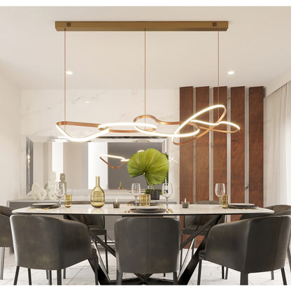 Abstracte LED Kroonluchter 140 cm Modern Design Eetkamer Verlichting