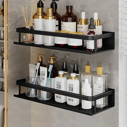 Wandrek voor Douche – Zwart Mat Aluminium, Roestvrij & Minimalistisch