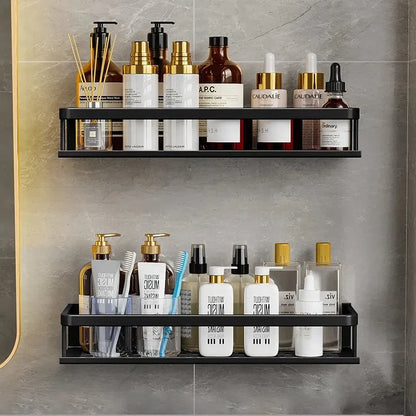 Wandrek voor Douche – Zwart Mat Aluminium, Roestvrij & Minimalistisch