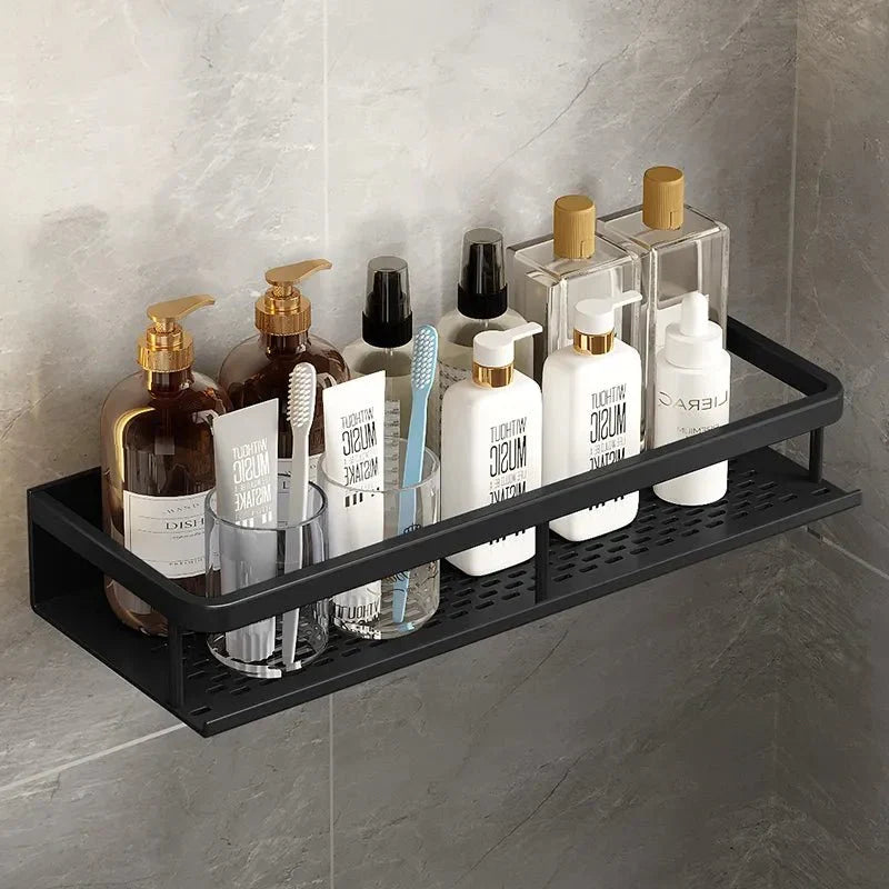 Wandrek voor Douche – Zwart Mat Aluminium, Roestvrij & Minimalistisch