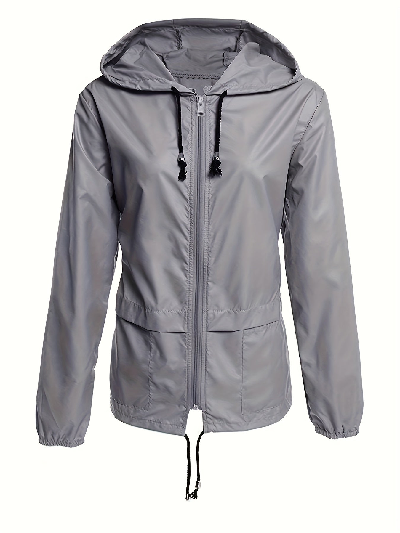 Waterdichte Dames Windjack Lange Mouwen Effen Kleur