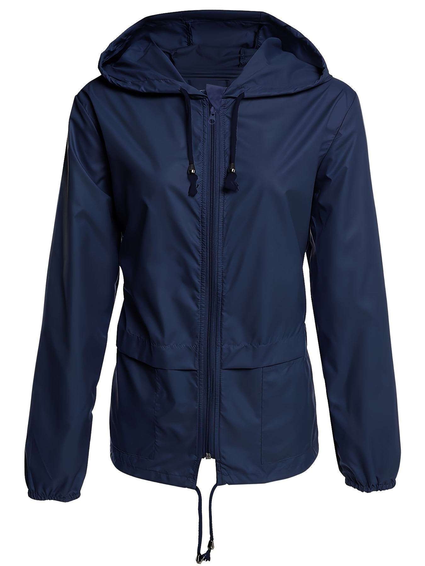 Waterdichte Dames Windjack Lange Mouwen Effen Kleur
