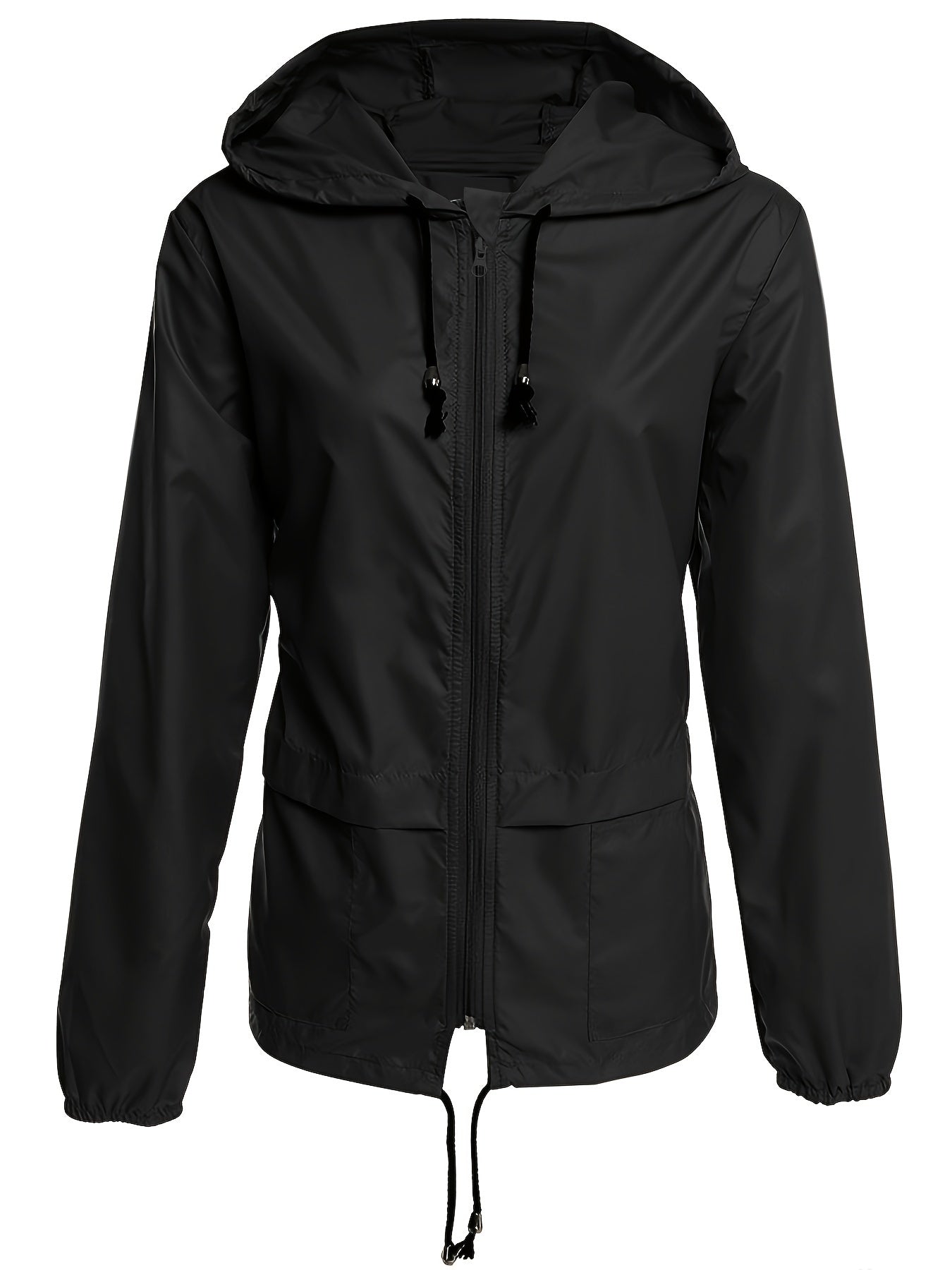 Waterdichte Dames Windjack Lange Mouwen Effen Kleur