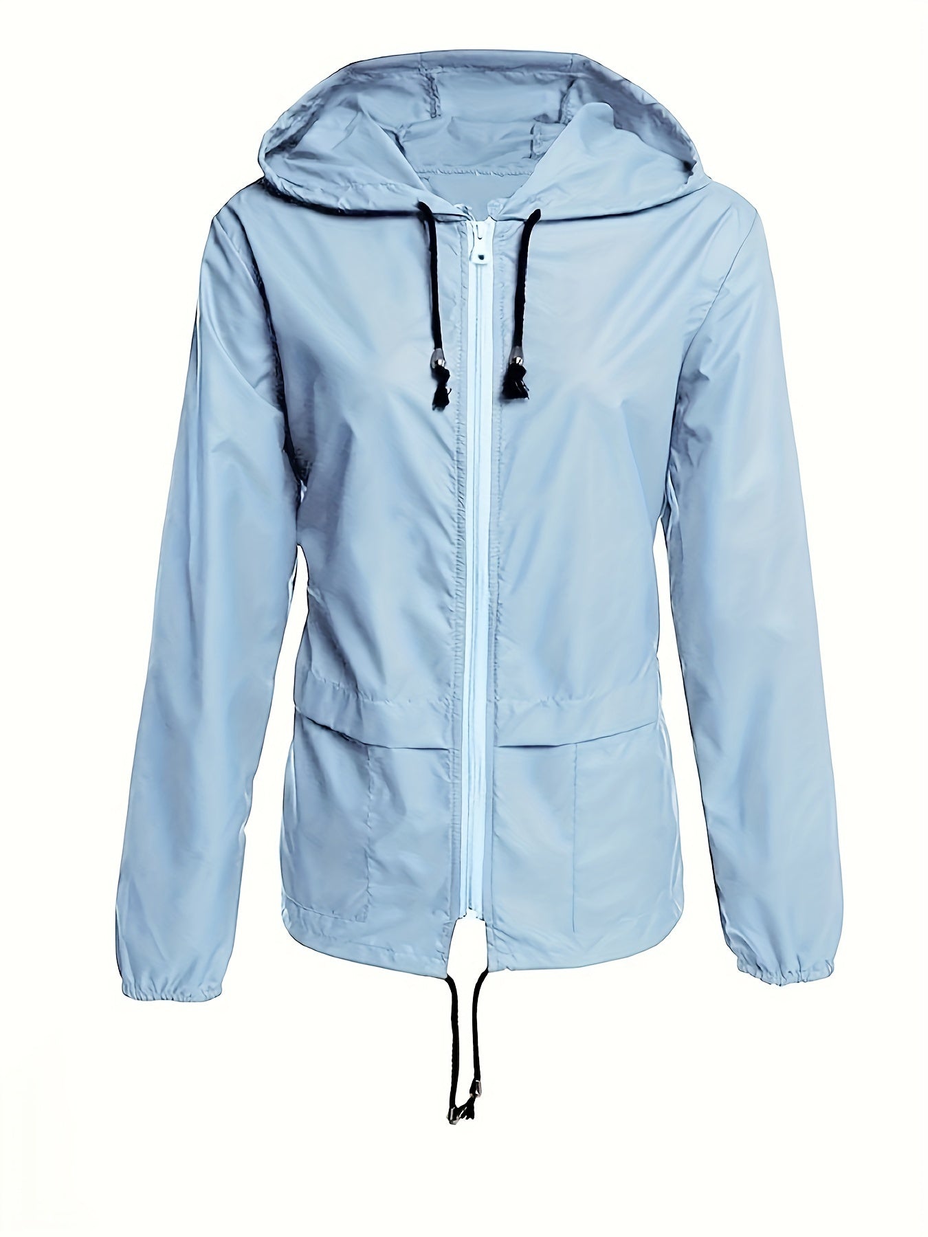 Waterdichte Dames Windjack Lange Mouwen Effen Kleur