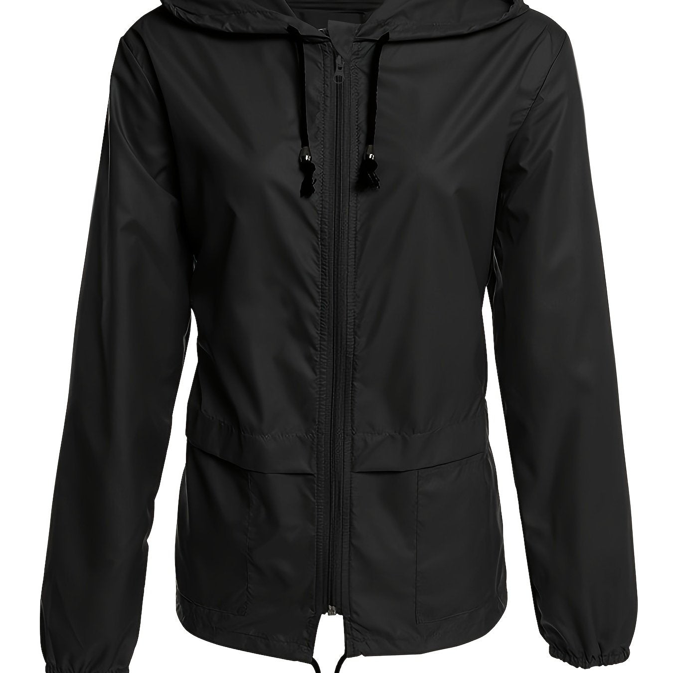 Waterdichte Dames Windjack Lange Mouwen Effen Kleur