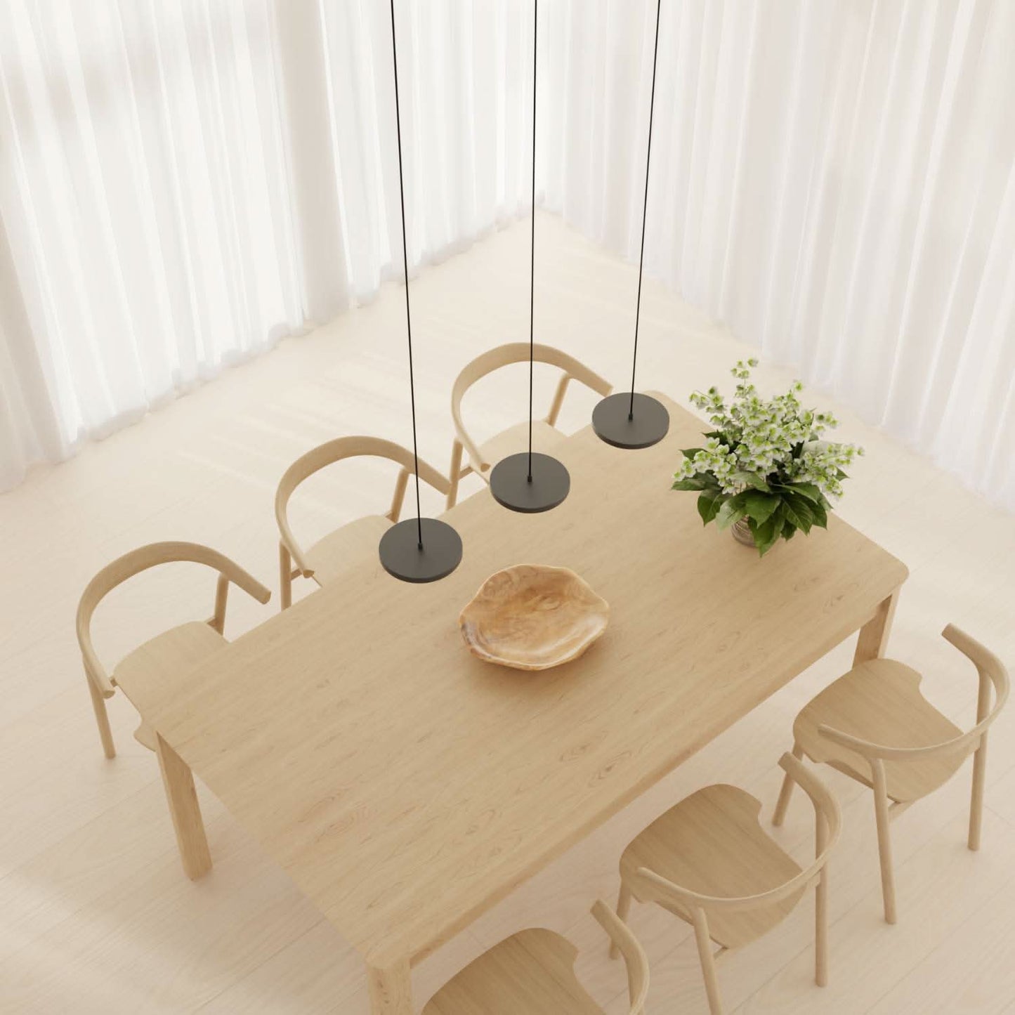 Design Hanglamp LED Aluminium 3-4 Lichts Zwart Eettafel Dimbaar Modern Pendellamp Minimalistisch Interieur Verlichting
