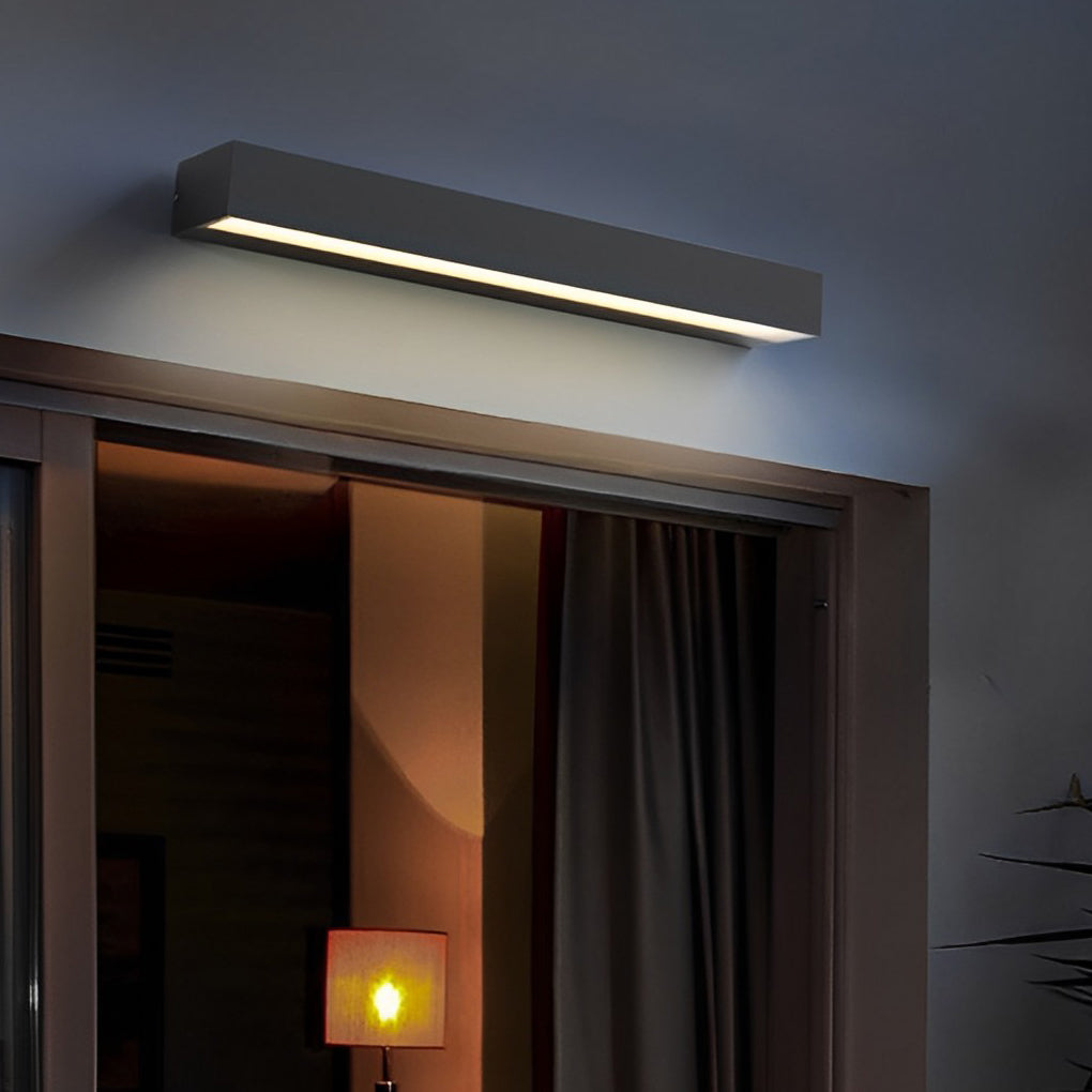 Moderne Buiten Wandlamp Met Lineair LED Licht En IP65 Waterdichte Aluminium Behuizing Voor Gevel, Entree En Garage