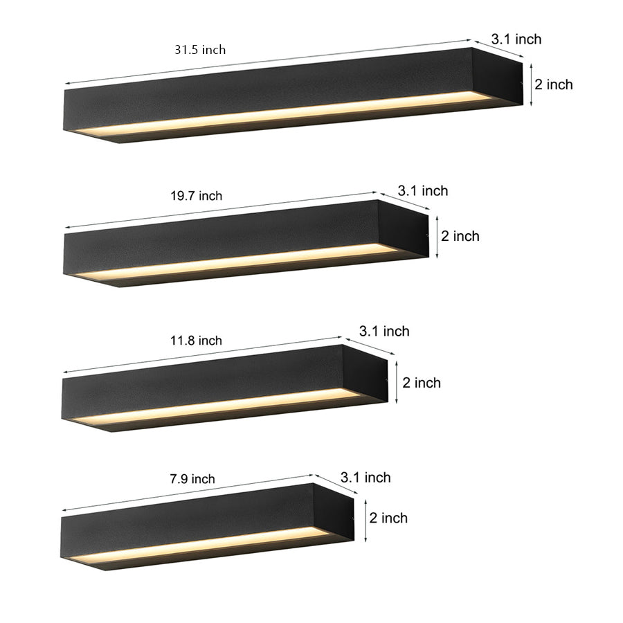 Moderne Buiten Wandlamp Met Lineair LED Licht En IP65 Waterdichte Aluminium Behuizing Voor Gevel, Entree En Garage