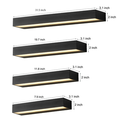 Moderne Buiten Wandlamp Met Lineair LED Licht En IP65 Waterdichte Aluminium Behuizing Voor Gevel, Entree En Garage