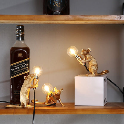 Muislamp met Uniek Design – Decoratieve Tafellamp Speelse Muis – Warm Sfeerlicht voor Woonkamer Slaapkamer Kantoor