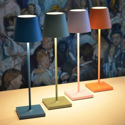 Oplaadbare Tafellamp met Touch-Dimmer IP54 Waterdicht Draadloos LED-Licht Buiten & Binnen 3 Lichtstanden voor Terras Restaurant Balkon