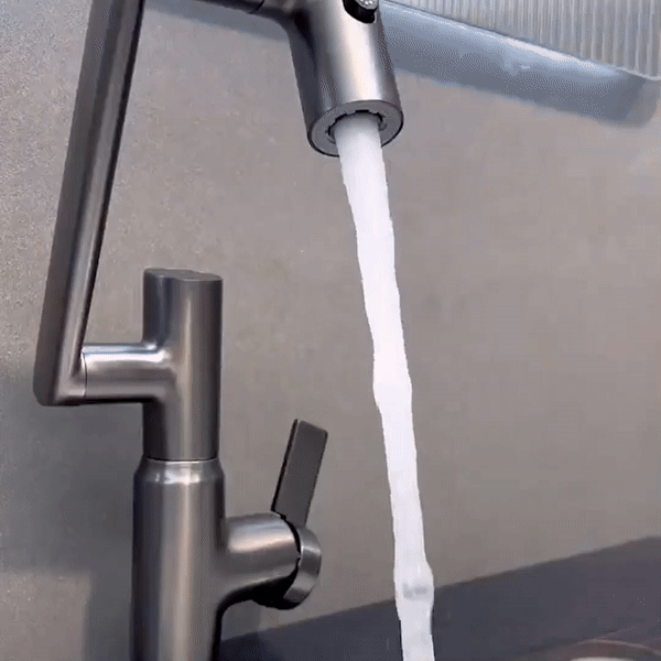 Flexibele Keukenkraan 360° Draaibaar met Temperatuurweergave Verstelbaar Chroom RVS Modern Design