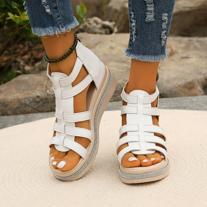 Dames Sandalen Hoge Hak Met Strass Steentjes