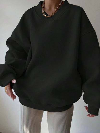 Dames Trui Geel V-Hals Elegante Stijl