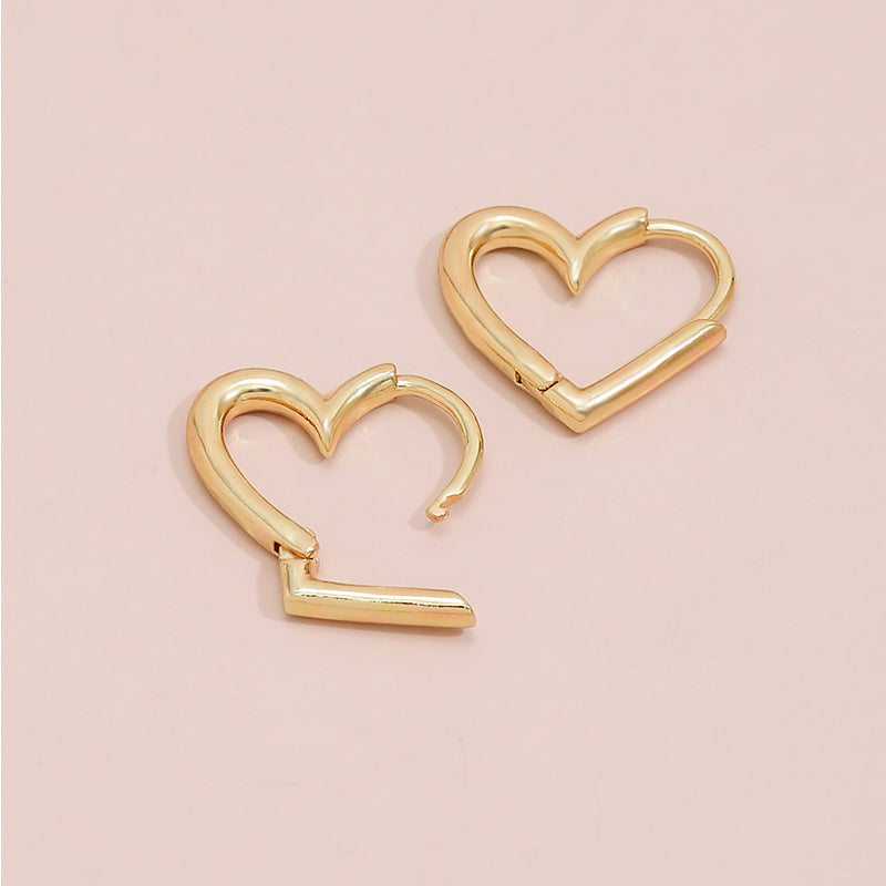 Gouden Hart Oorbellen voor Dames Minimalistisch Design