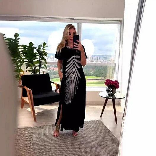 Vrouwelijke Zomerjurk Lange Maxi Jurk Zomerse Stijl
