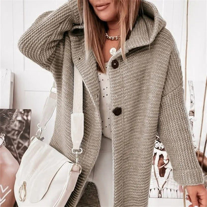 Dames Cardigan Met Capuchon Kasjmier Stijl