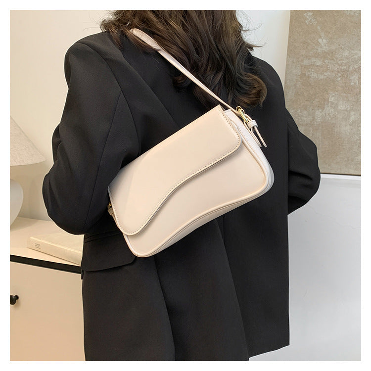 Dames Handtas Vegan Leer Golvend Design Elegante Stijl → Vegan Leer Handtas Dames Golvend Elegante Design