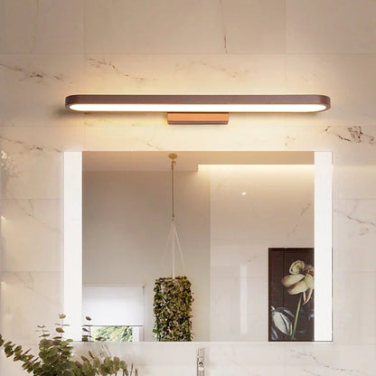 Wandlamp Spiegel Aluminium Siliconen Strip Zwart Koffibruin 40cm 60cm 80cm LED Badkamer