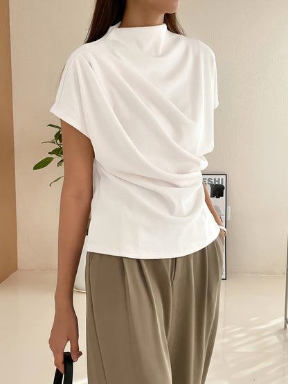 Valento | Witte Vrouwelijke Top Elegante Stijl