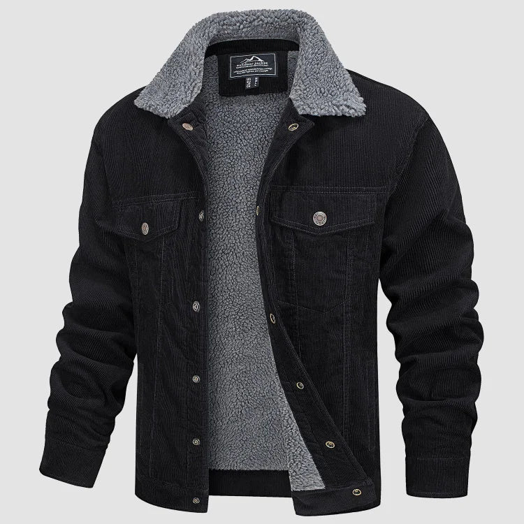Blauwe Corduroy Jas voor Heren Levi's Stijl
