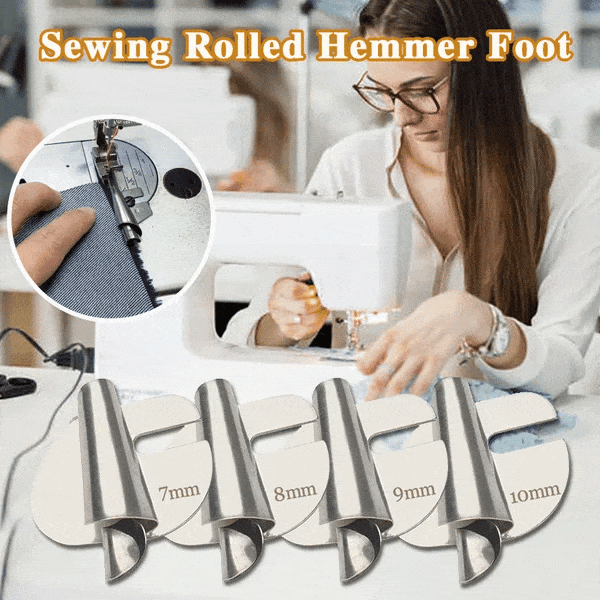 Spiraalzoomvoet Set 8 Delig RVS 3-10mm Naaimachine Accessoire