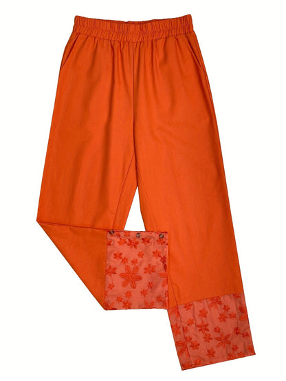 Dames Broek Elastische Band en Kantdetail