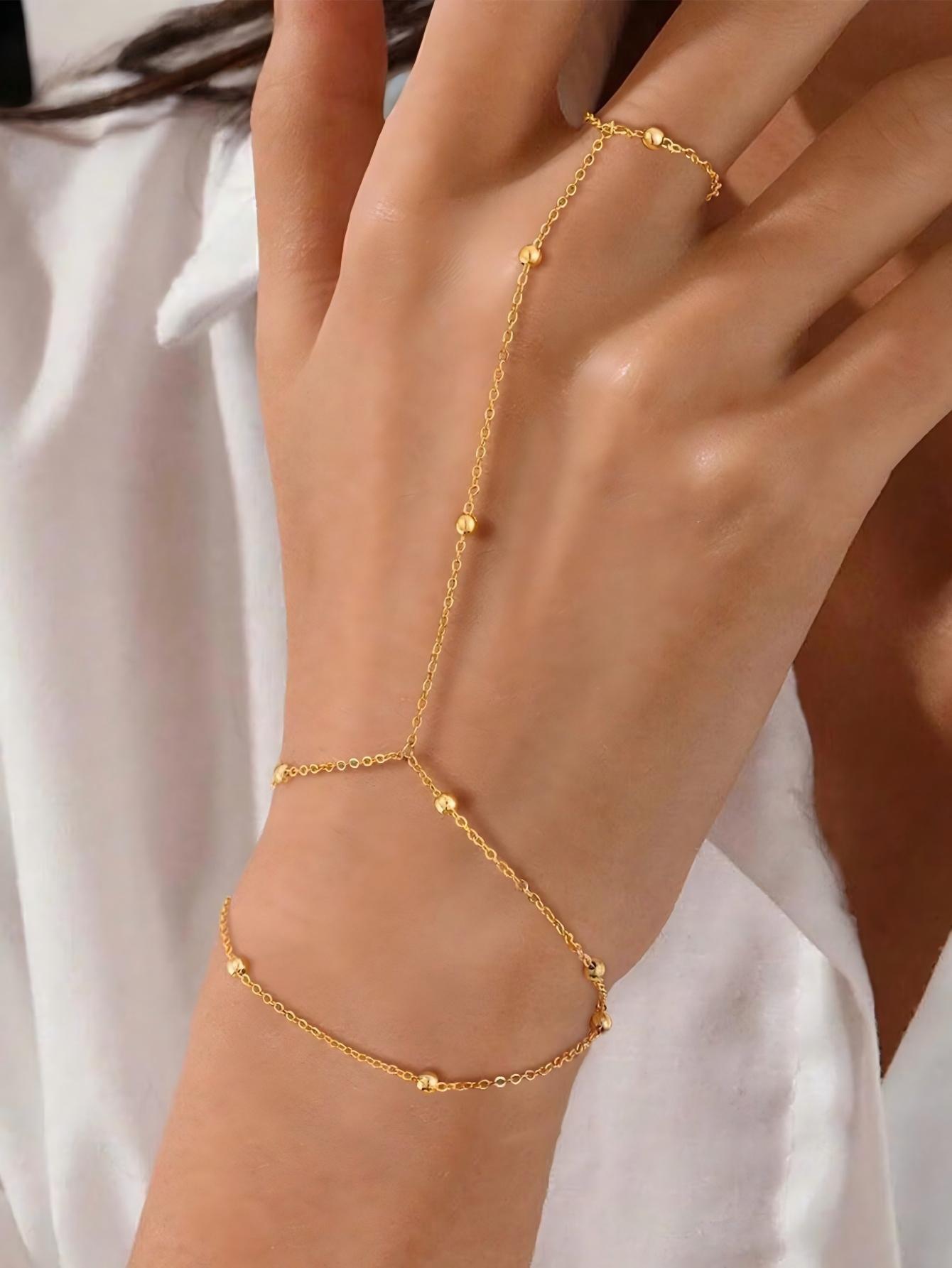 Dames Armband Zilver Fijne Schakels met Ring Elegant