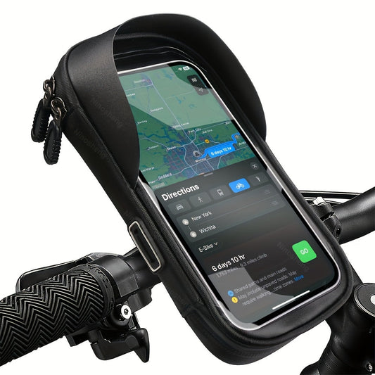 Telefoonhouder Fiets Motor Waterdicht TPU 360 Graden Draaibaar Stuur Navigatie Tas Universeel 4.5 tot 6.4 Inch