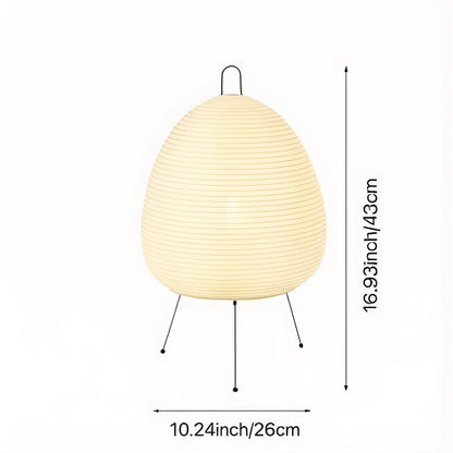 Ronde Tafellamp met Rijstpapier en Bamboe - Japans Geïnspireerd Minimalistisch Design - Warm Wit 2700K LED - Ø25×38 cm
