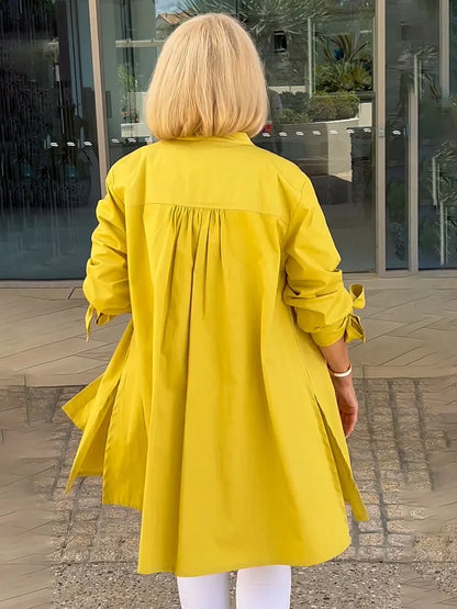 Lange Blousejurk Lichtgewicht Ademend Zomerjurk