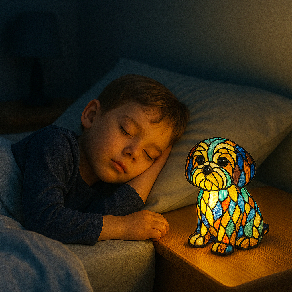 Hondenlampen Set – Handgemaakte LED Hondenlampen Meerdere Rassen Decoratief Warm Licht USB Batterij Woonkamer