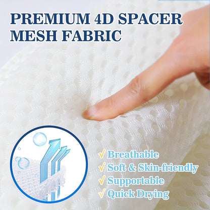 Ergonomisch Badkussen met Neksteun en Rugondersteuning – 4D-Mesh Ademend