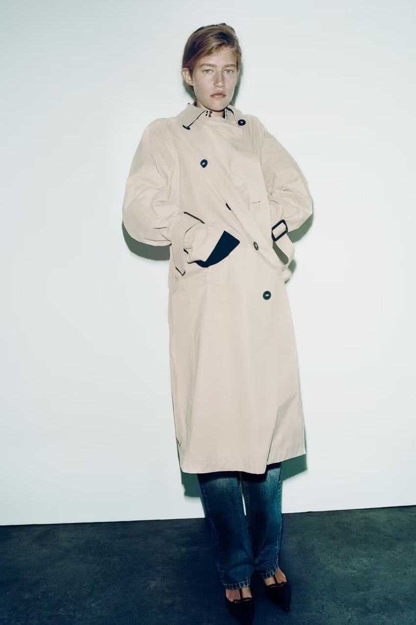 Dames Trenchcoat Lange Voorjaarsjas met Ceintuur Trendy Look