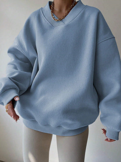 Dames Trui Geel V-Hals Elegante Stijl