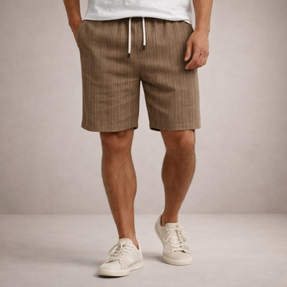 Korte Herenbroek Linnen Ademend Zomerbroek Casual Fit
