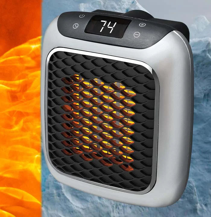 Draagbaar Verwarmingsapparaat 800W Compact Snelverwarming Ruimteverwarmer met Timer en Kantelbeveiliging
