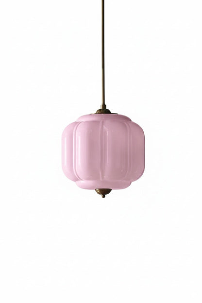 Vintage Melkglazen Hanglamp met Gegolfde Rand – Scandinavische Sfeerverlichting voor Keuken en Slaapkamer