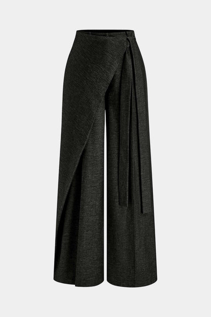 Dames Pantalon Asymmetrisch Met Strik Detail Stijlvol