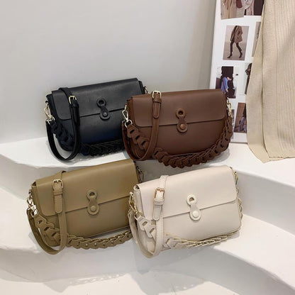 Dames Schoudertas Gevlochten Stijl Volwassen Trendy Look