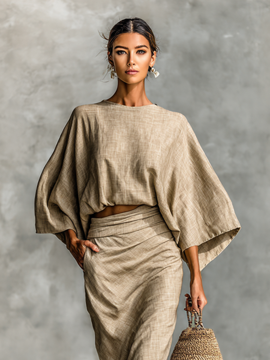 Dames Rok Set Katoen Linnen Comfortabel