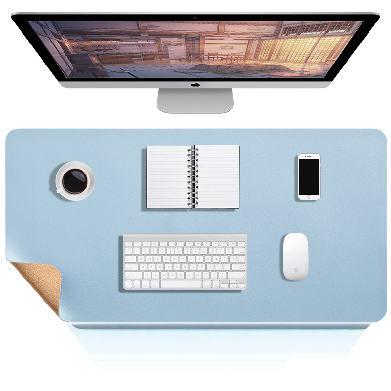 Elegante Bureaumat van Kunstleer — Waterafstotend, Antislip & Krasbestendig — Groot Oppervlak voor Bureau, Muismat & Laptop