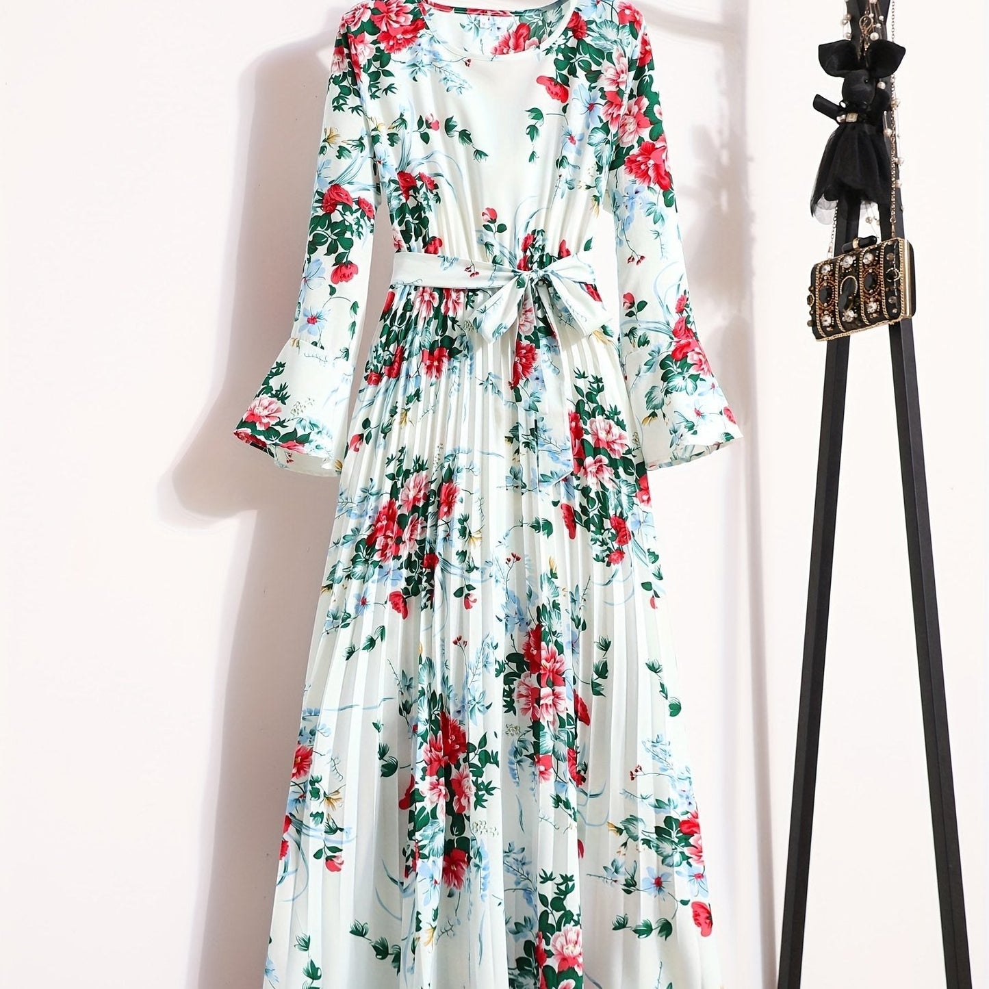 Bloemenjurk Geplooide Zomerjurk voor Vrouw