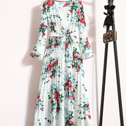 Bloemenjurk Geplooide Zomerjurk voor Vrouw