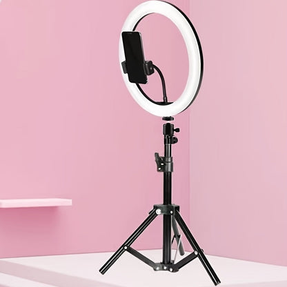 LED-ringlamp 26 cm met verstelbaar statief 55 cm voor fotografie en video