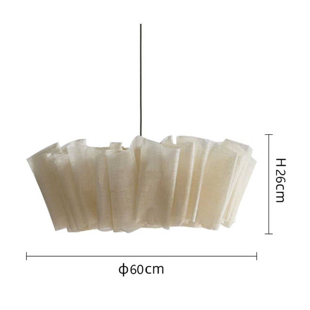 Geplisseerde Stoffen Hanglamp – Minimalistische Scandinavische Verlichting voor Eetkamer & Woonkamer