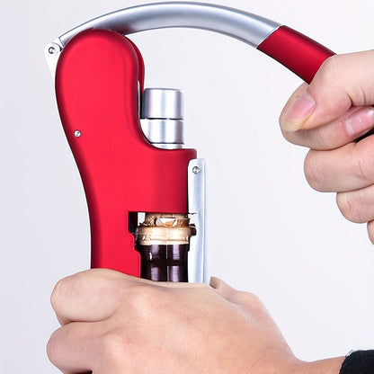 Kurkentrekker Hefboom Metaal Kunststof Rood Wijnflessen Thuis Horeca Flessenopener Ergonomisch