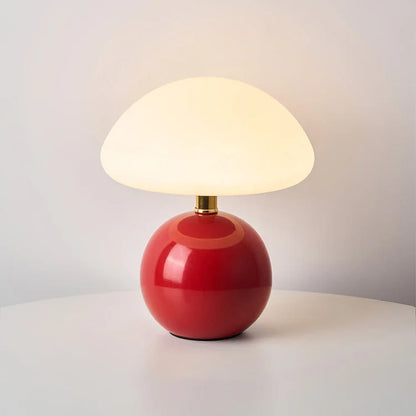 Tafellamp Paddenstoel Crème Keramiek Retro Design Dimbaar LED
